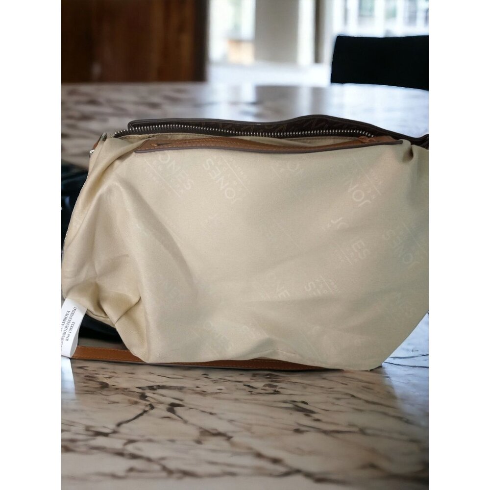 Jones New York Signature Brown / Tan Vinyl Handbag / Satchell / Crossbody Purse - Picture 11 of 16